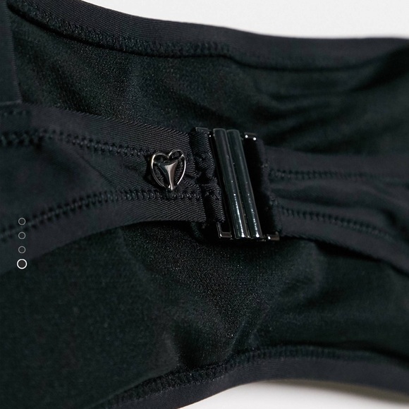 CANDYPANTS one shoulder ring bikini top black size 6 - Picture 6 of 8